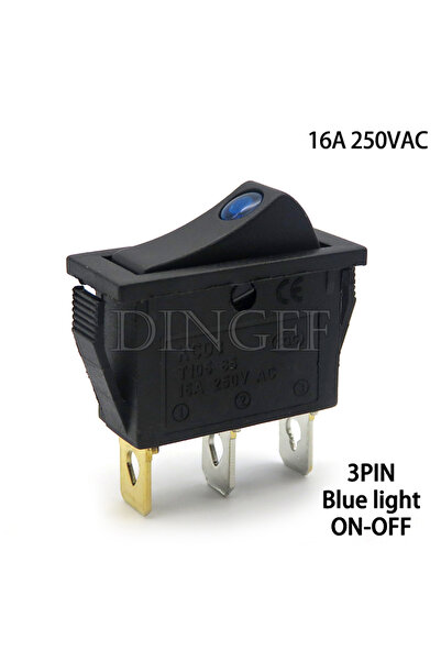 Choice13 1PCS 3PIN Blue ON-OFF KCD3 Rocker Switch ON-OFF 2PIN 3PIN Multifunct...