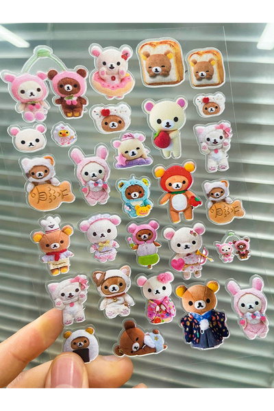 Choice32 1-MINI Kawaii Style Mini Rilakkuma Nails Art Sticker Multiple Expres...