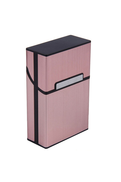 Choice4 Rose Gold Aluminum Alloy Brushed Cigarette Case Durable Portable Capa...