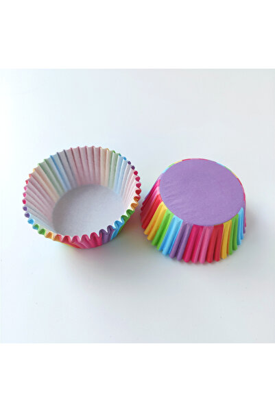 Choice A 100Pcs/Set Muffin Cupcake Paper Cups Rainbow Cake Forms Cupcake Line...