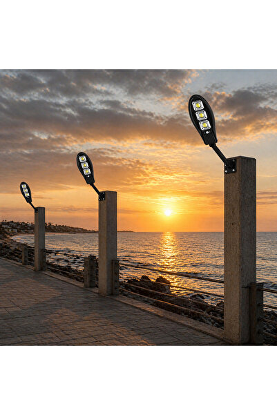 OEM ΣΕΤ 3 τεμαχίων Φωτιστικό Δρόμου με 90 LED, Ηλιακή Φόρτιση (V10)