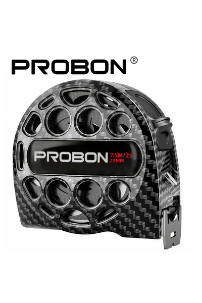 Choice شريط قياس من ألياف الكربون PROBON أسود بطول 7.5 متر - مقاوم للماء، مقي...