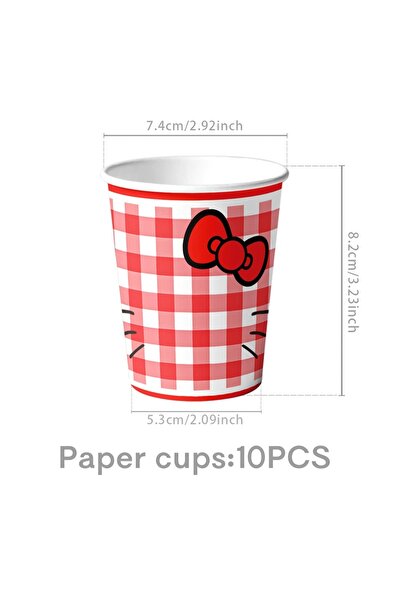Choice11 MINISO 10pcs paper cup Hello Kitty Party Cup Birthday Decoration Tab...