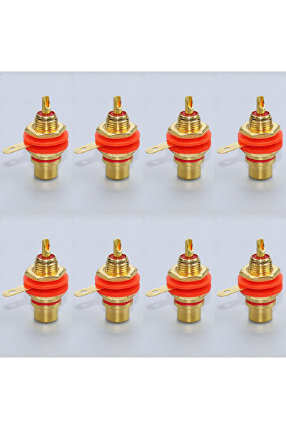 Choice16 Red 8PCS JCD 2-8PCS Gold-plated RCA Female Socket Connectors Mono RC...
