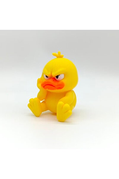 Choice1 1pc sit 3D Angry White Eyed Funny Duck,Printing Angry Yellow Duck Sta...
