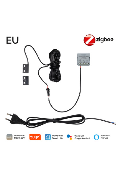 Choice وحدة تحكم باب المرآب MOES Zigbee بقابس أوروبي، تعمل مع Tuya/Smart Life...