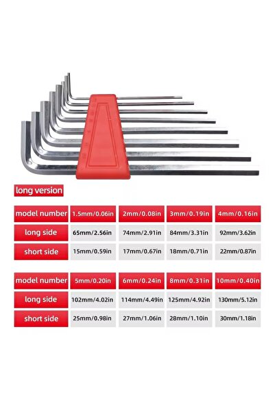Choice3 طقم مفاتيح ألن (8 أو 5 أو 11 قطعة) - مفاتيح متريّة وبوصة - مفاتيح على...