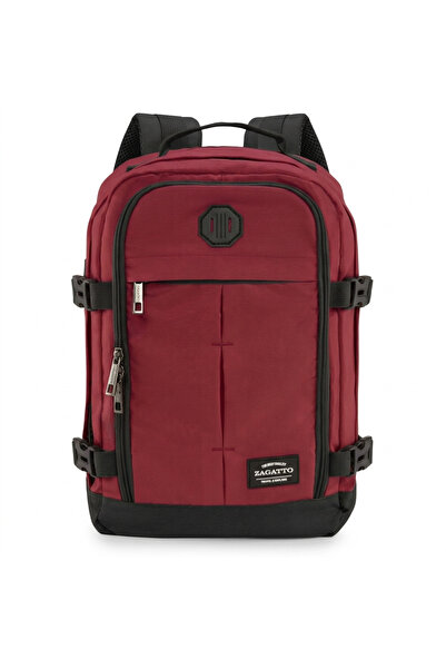 zagatto Rucsac de călătorie pentru avion, rosu, bagaj de mână 40×30×20 cm, Wizz Air, Ryanair, 10 kg, ZG1117