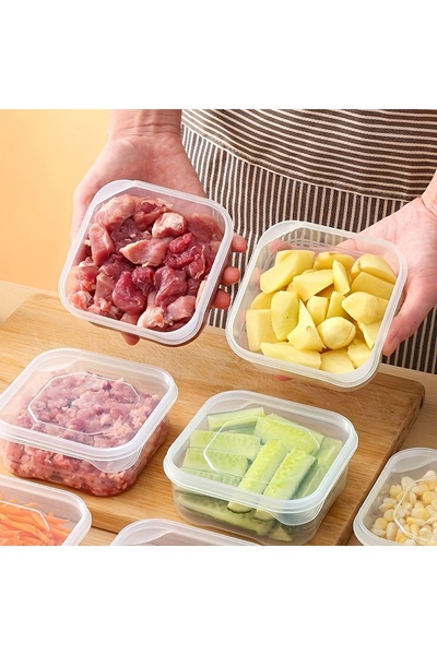 Choice Clear5pcs Quick Frozen Meat and Vegetable Storage Container Fresh-keep...