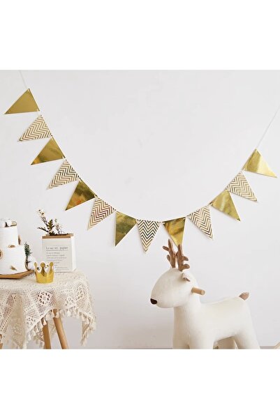 Choice1 Other Golden Triangle Flag Gold Silver Paper Board Garland Banner Bir...