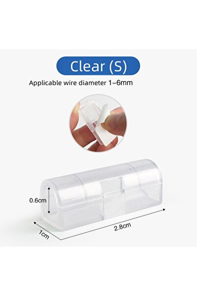 Choice6 20PCS Clear S USB Cable Organizer Clips Wire Winder Holder Earphone M...