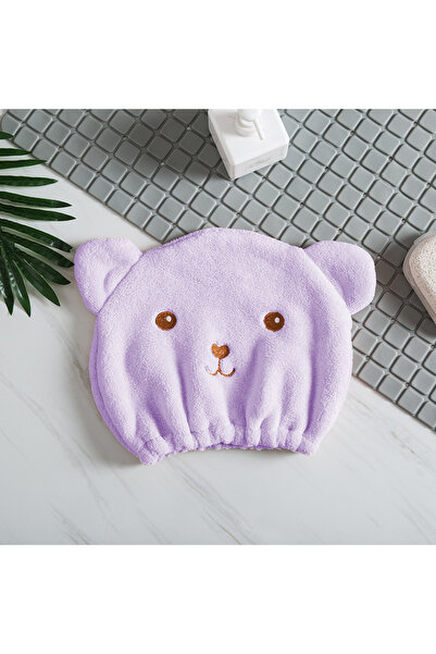 Choice1 Prple 1pc Hair Drying Cap, Soft Absorbent Wrapped Cartoon Bear Design...