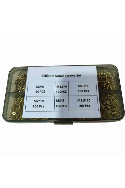 Choice1 600 قطعة من البراغي الصغيرة، تشمل براغي ذاتية اللولبة M2 و M2.5 بأحجا...
