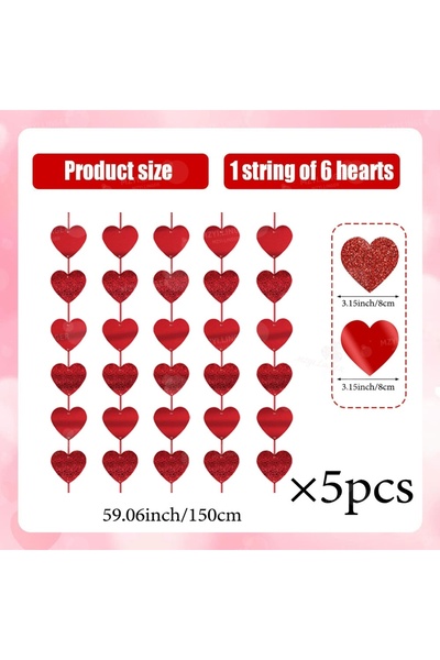 Choice Other 5pcs LOVE Balloon Set Love Pendant Decoration Red Heart Balloon ...
