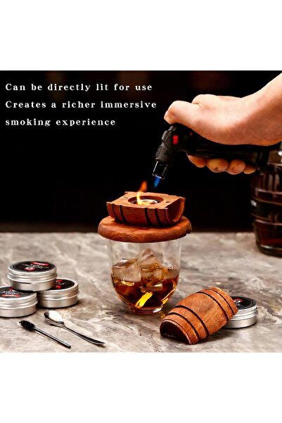 Choice Wooden Whiskey Cocktail Smoker Whiskey Smoker Spirits Infuser Bar Tool...