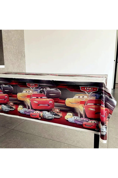 Choice 108x180cm 1pc tablecloth 108*180cm Racing Cars Lightning Mcqueen Dispo...