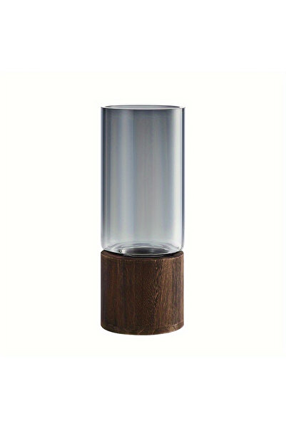 Choice Elegant Glass Vase Elegant Glass Vase with Wooden Base for Hydroponic ...