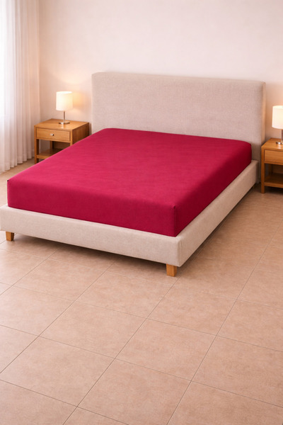LUNGA VİTA Outlet Tight Weave Combed Cotton Elastic Fitted Sheet