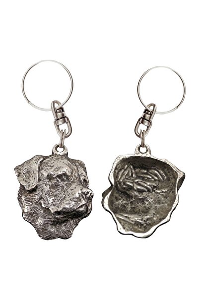 Art - Dog Rottweiler - Silver-plated pendant with a dog in a decorative box, ...