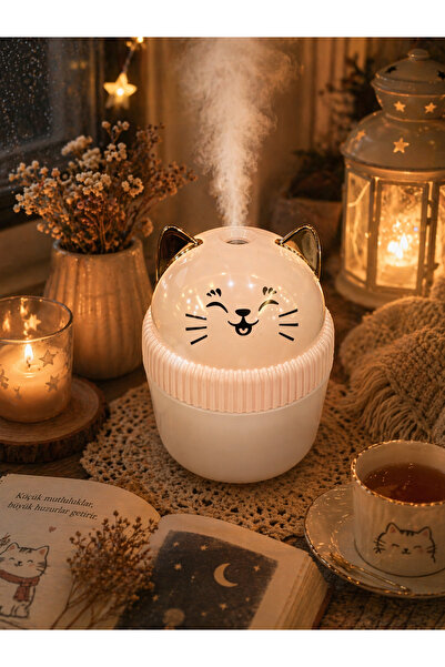 seymen bıçakçılık USB Steam Machine with Cat Figure Mini Humidifier Ambient H...