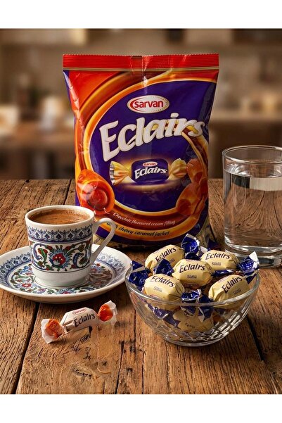 Sarvan Eclairs 800Gr Chocolate Caramel for Holidays, Treats, Gifts