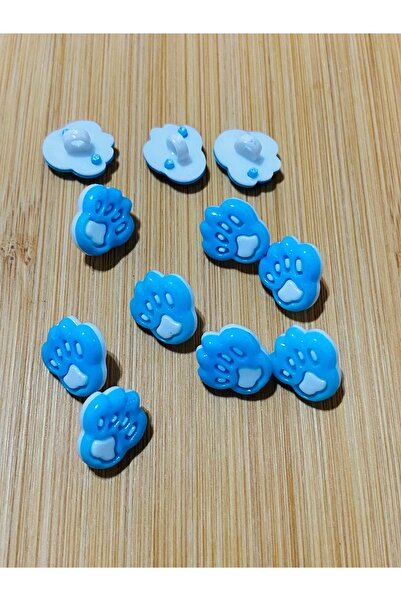 Lorin hobi Plastic Paw Pads for Baby Buttons 12 mm 10 Pieces Turquoise