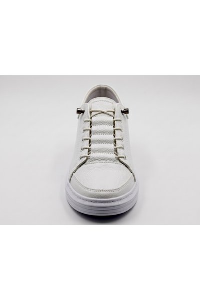 Bonjey Men's White Ultra Lightweight Stretchy Elastic Daily Guaranteed Casual Shoes