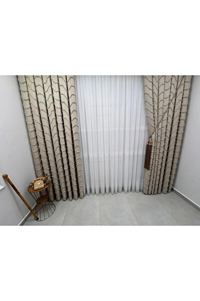 NİVEMESHOME ΝΕΑ ΣΕΖΟΝ ΑΣΗΜΙ ΑΣΤΡΑΦΤΕΡΗ ΚΟΥΡΤΙΝΑ ΤΟΥΛΙ ΜΕ 3 ΛΩΡΙΔΕΣ 1/2,5 ΠΛΙΣ...