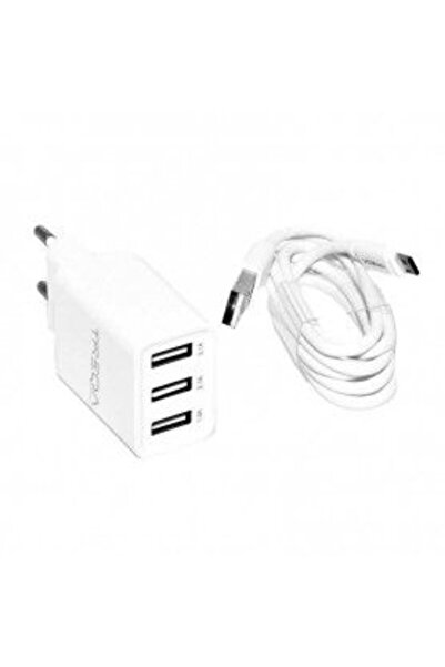 Bibilel Зарядно за мрежа - 3 x USB / 3.1A + Micro USB кабел, TREQA