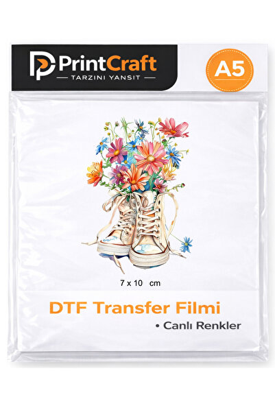 Palo Santo 7x10 cm Çizme ve Çiçekler Modeli Ütü ile Yapışan DTF Transfer Bask...