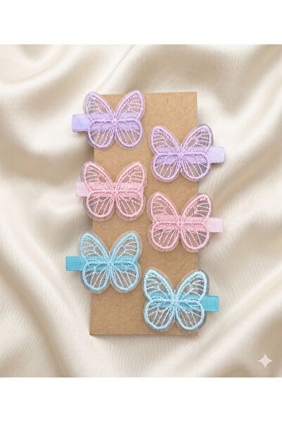 Jeevee Embroidered Girl's Buckle Set with Butterfly Figures - Luxurious Paste...