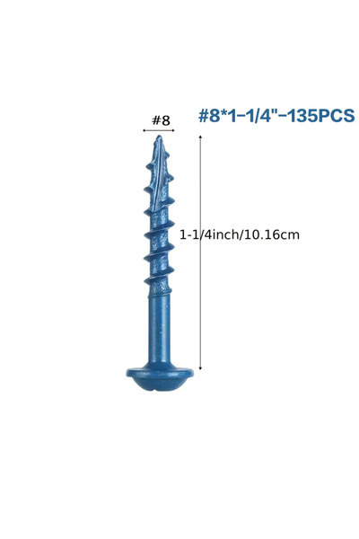 choice2 8x1.25In -100pcs #8×2-1/2 Inch #8×1 Inch #8×1-1/4 Inch #8×2 Inch Pock...