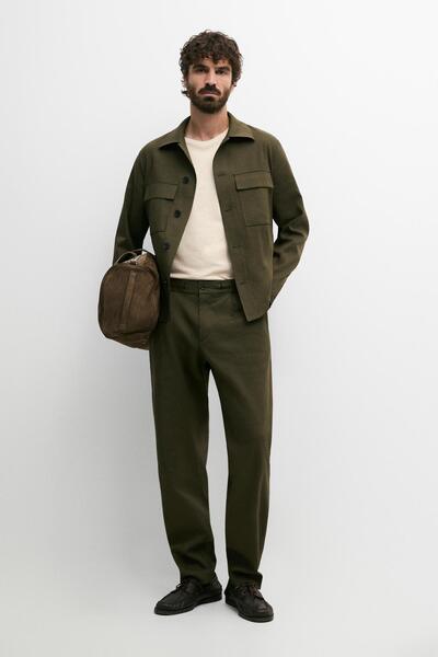 Massimo Dutti Cep detaylı total look ince ceket