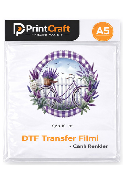 Palo Santo 9,5x10 cmBisiklet Modeli Ütü ile Yapışan DTF Transfer Baskı (A5)