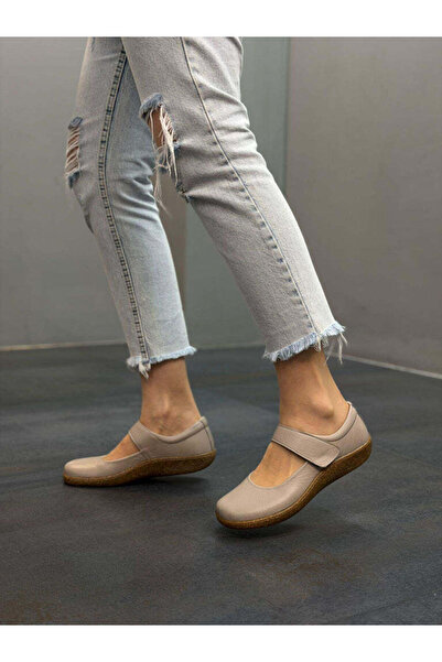 SHOUGO 100% Γνήσιο Δέρμα Ορθοπεδικός πάτος Παπούτσια με ταινία Μπαλαρίνα