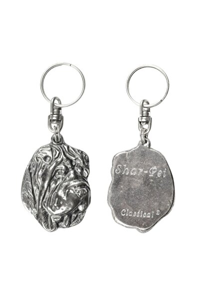 Art - Dog Shar-Pei - Silver-plated pendant with a dog in a decorative box, ha...
