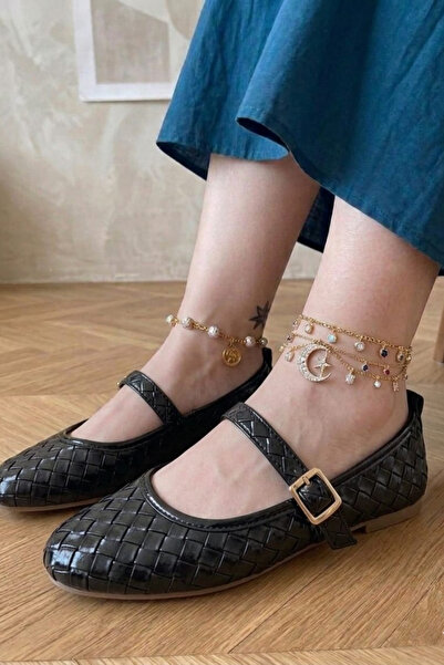 Nubbock Μαύρες Πλεκτές Καθημερινές Μπαλαρίνες NK3166