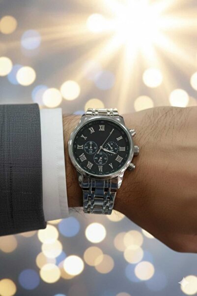 Newera Watch Metal Cord Roman Numeral Detailed Men's Wristwatch