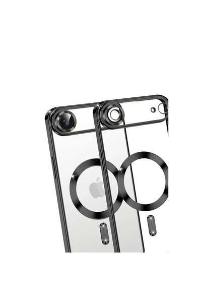 Covpor M-Safe Supporting Transparent Silicone Cross Cover with Camera Lens Protection for iPhone 17 Air