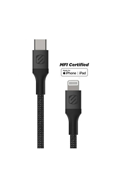 Scosche Cablu de date si sincronizare Lightning - USB-C MFI, impletit - 1.2m