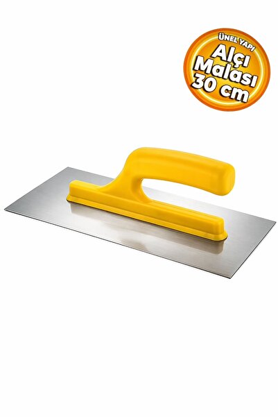 Duyar DYR231 Plastik Saplı Yay Çeliği Açık Saplı Alçı Malası 30 cm