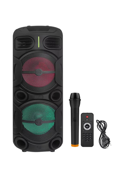 Luxis Φορητό Ηχείο Bluetooth - 80 W, 4500 mAh, Ασύρματο Μικρόφωνο, Καραόκε, RGB