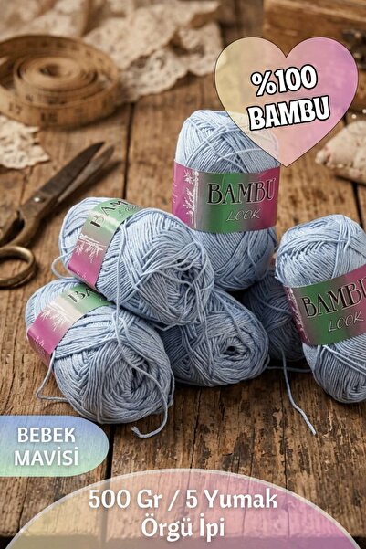 Dantelux %100 Bambu Örgü İpi (5 Yumak / 500 Gram / 1600 Metre)