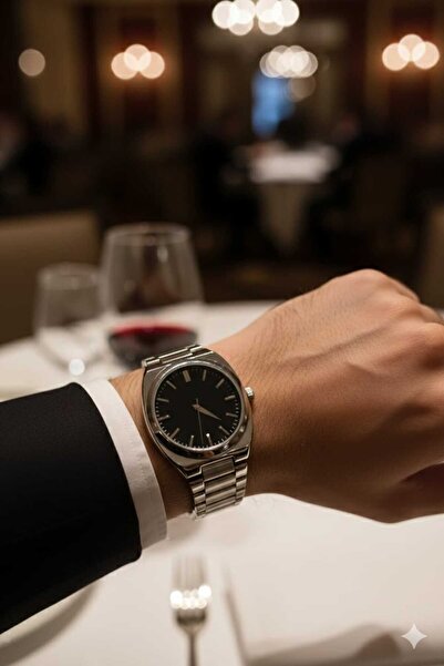 Newera Watch ساعة يد كلاسيكية للرجال من ستيل كوردون