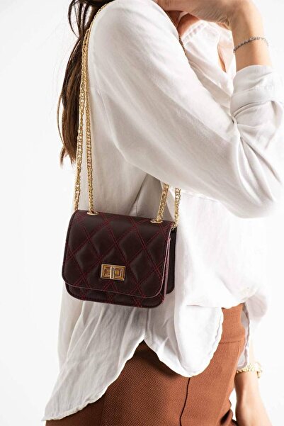 Çanta Trend Γυναικεία τσάντα ώμου μικρού μεγέθους με λεπτομέρεια κεντήματος (...