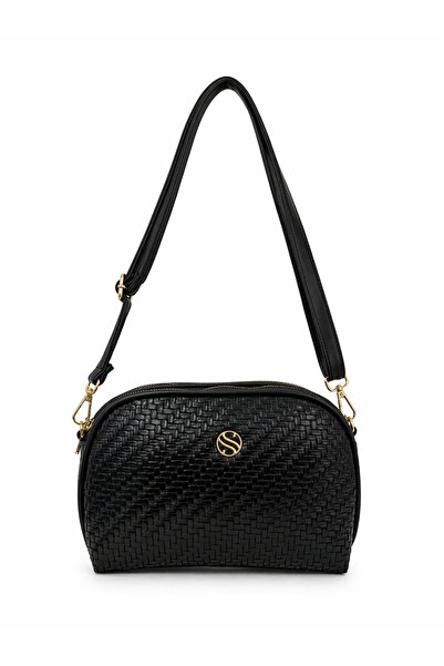 Sanmorris Γυναικεία τσάντα ώμου με λουράκι σταυρωτό 3 τμημάτων με διπλό μεταλ...