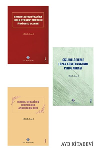 Türk Tarih Kurumu Yayınları Salahi R. SONYEL 3 kitap-TTK-Kurtuluş Savaşı Günl...