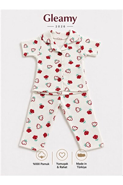 Gleamy 100% Cotton Baby Pajama Set for 1-4 Years Old, Summer Anti-Sweat Soft ...
