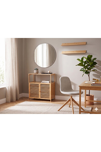 Yıldıray Metal ORİJİNAL BAMBU 2 KAPAKLI RAFLI DÜZENLEYİCİ ORGANİZER