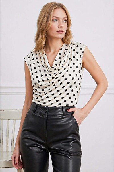 ModaPlaza Γυναικεία μπλούζα με λαιμόκοψη σκάφος, αμάνικη, με φερμουάρ στο πλά...